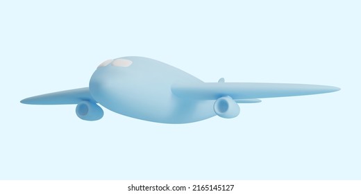 3d realistic airplane isolated on lisht background. Vector illustration