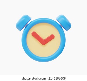 3d Realistic Alarm Clock vector illustration.