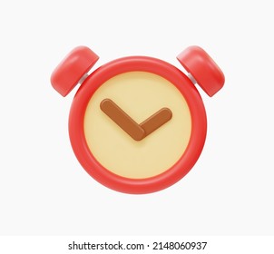 3d Realistic Alarm Clock vector illustration.