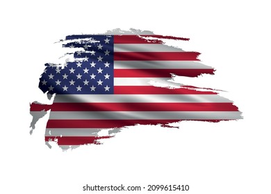 3D realistic american flag vector illustration