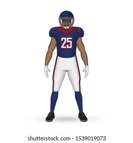 3D realistic American football player, Team Kit template design Houston Texans