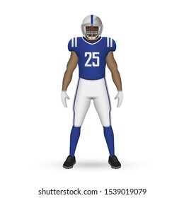 3D realistic American football player, Team Kit template design Indianapolis Colts