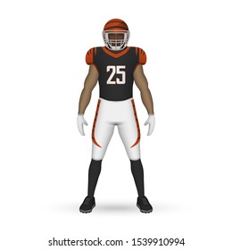 3D realistic American football player, Team Kit template design Cincinnati Bengals