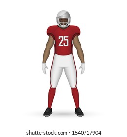 3D realistic American football player, Team Kit template design Arizona Cardinals