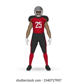 3D realistic American football player, Team Kit template design Tampa Bay Buccaneers svg