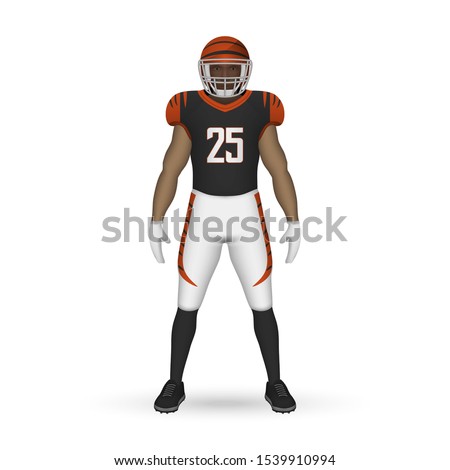 3D realistic American football player, Team Kit template design Cincinnati Bengals