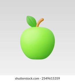 3d Realistic Apple fruit vector illustration