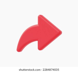 3d Realistic Arrow icon vector illustration