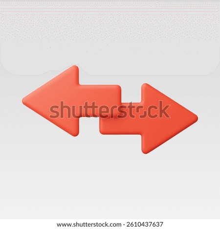 3d Realistic Arrow Left and Right vector illustration