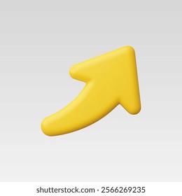 3d Realistic Arrow Up Right vector illustration