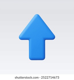Ilustração de vetor de seta para cima realista 3d