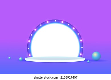3d realistic background podium product display
