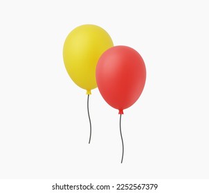 3d Realistic Balloon vector Illustration