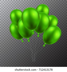 3d Realistic Balloons. Holiday illustration of flying glossy balloons.