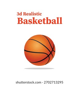 3d realistische Baseketball-Vektorgrafik