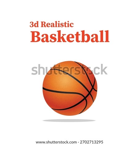 3d realistic baseketball vector illustration