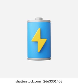 3d Realistic Battery Charge icon vector Illustration