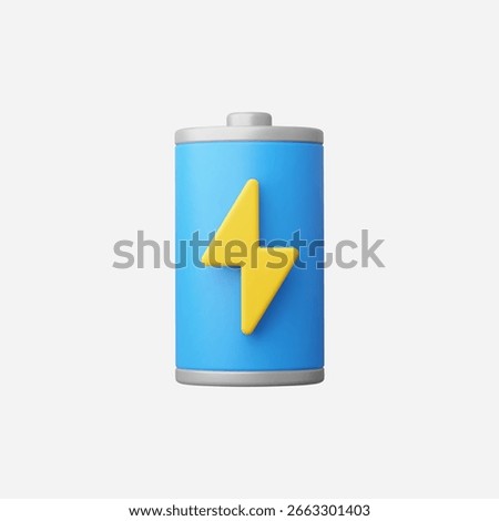 3d Realistic Battery Charge icon vector Illustration