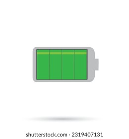 3d Realistic Battery charge level icon graphic element vector Illustration.