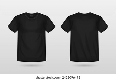 3d Realistic Black Tshirt Mockup Template