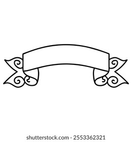 3D Realistic Black and White Ribbons Set - Elegant Decorative Elements