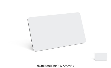 Plantilla De Tarjeta De Crédito 3D En Blanco Y Blanco. Vector EPS10