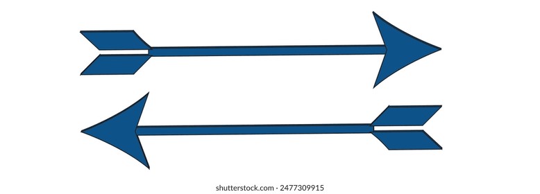 3D realistic bleu arrow up. Arrow show success of business strategy. Vector illustration.Growing Blue Arrow. Growth chart sign. Flexible arrow indication statistic. 