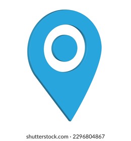 3D Realistic Blue Location map pin gps pointer markers vector illustration.