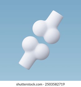3d Realistic Bone joint icon vector Illustration