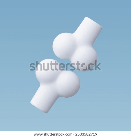 3d Realistic Bone joint icon vector Illustration