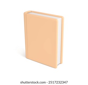 3D realistisches Buch einzeln auf weißem Hintergrund. 3D-Buchsymbol. Vektorgrafik im Cartoonstil