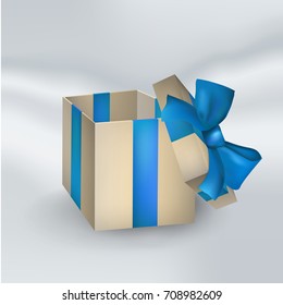 3D realistic box mock-up. Use it as a gift box for a happy birthday, greeting card or etc. Eps10 vector.