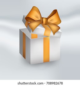 3D realistic box mock-up. Use it as a gift box for a happy birthday, greeting card or etc. Eps10 vector.
