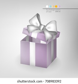 3D realistic box mock-up. You can change the colors of boxes. Use it as a gift box for a happy birthday, greeting card or etc. Eps10 vector.