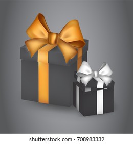 3D realistic boxes mock-up. Poster to a greeting card, banner design, printable wall art, etc. Eps10 vector.