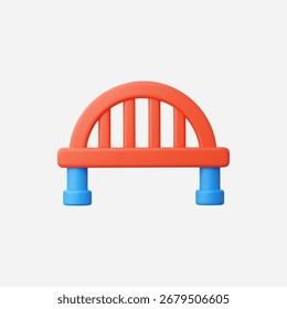 ícone 3d Realistic Bridge vetor Ilustração