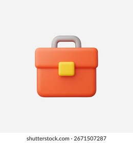 Ilustración vectorial de icono de maletín realista 3d