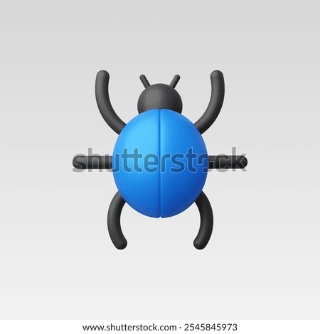 3d Realistic Bug Icon vector illustration