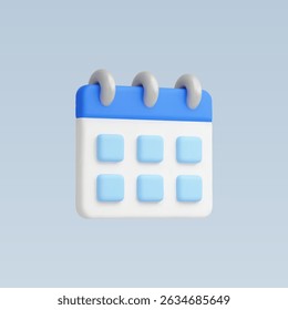 3d Realistic Calendar icon Vector illustration