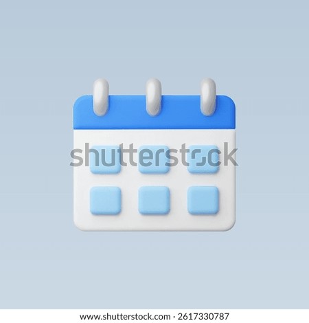 3d Realistic Calendar icon Vector illustration