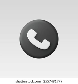 3d Realistic Call Icon vector illustration