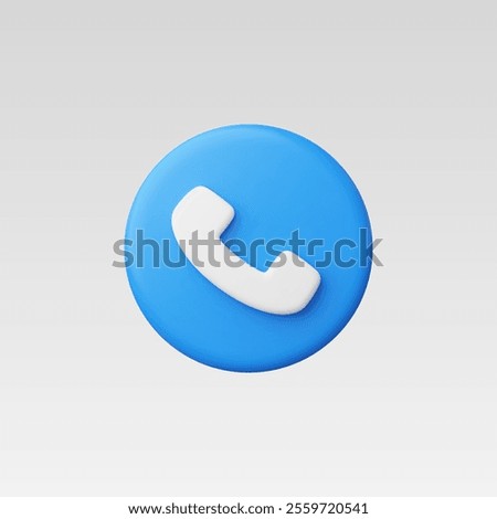 3d Realistic Call Icon vector illustration