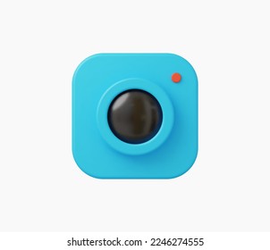 3d Realistic Camera icon vector illustration