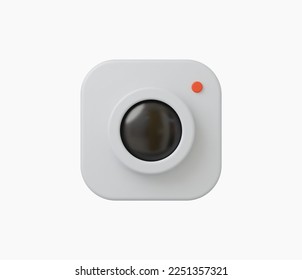 3d Realistic Camera icon vector illustration