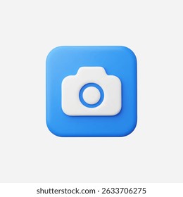 3d Realistic Camera icon vector Illustration