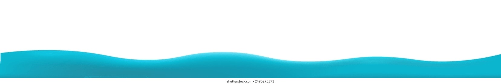 3d realistic cartoon blue waves isolated on transparent background. Summer wide sea landscape design element with blue waves. Minimal nature turquoise composition with water. Vector illustration