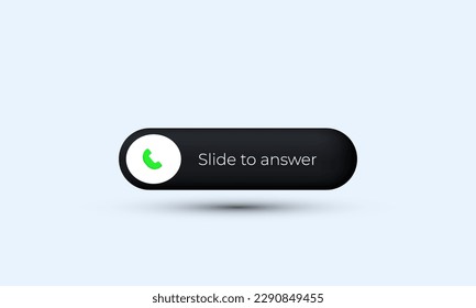 3d realistic cartoon illustration phone incoming call screen slide icon trendy modern style object symbols isolated on background.3d design cartoon style. 