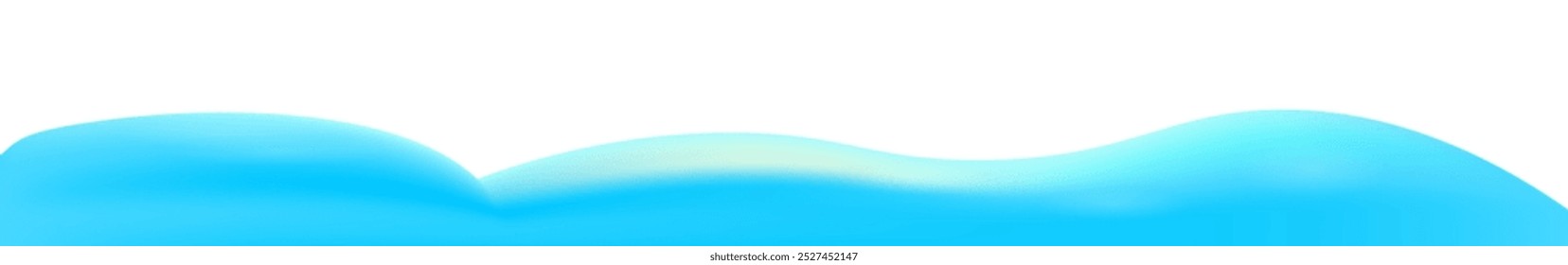 3d realistic cartoon snow hills isolated on transparent background. Winter wide landscape design element with blue snow. Minimal nature blue composition with snowy fileds. Vector illustration.
