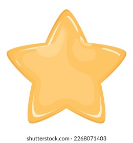 3d realistic cartoon vector gold star icon. Document symbol on white background