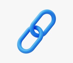 3d Realistic Chain Or Link Icon Vector Illustration